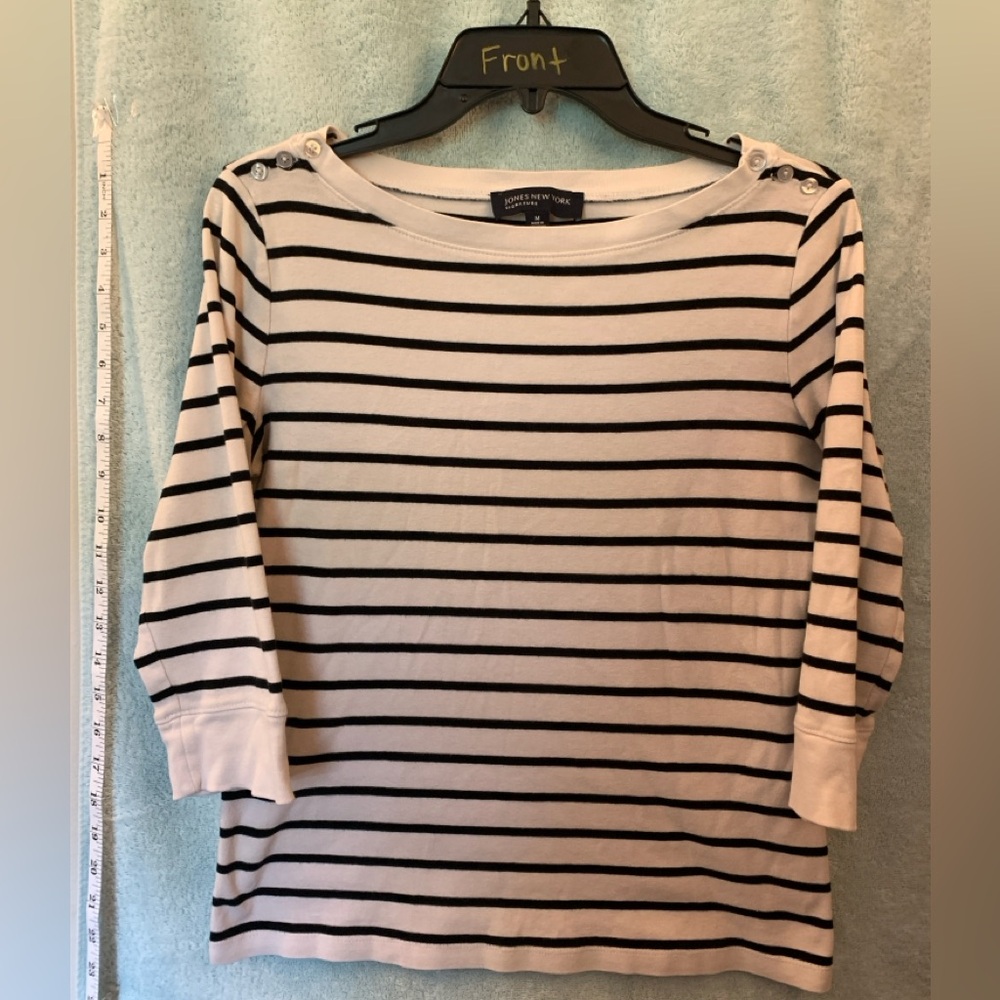 Jones New York 3/4 Sleeve Boxy Shirt